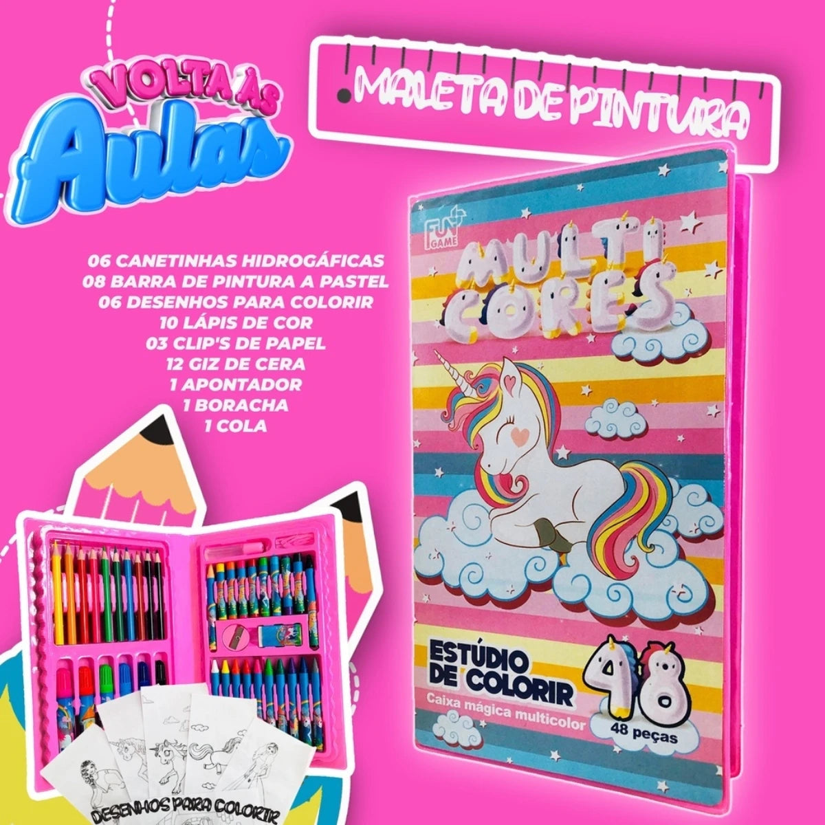 Maleta de Pintura Infantil Escolar