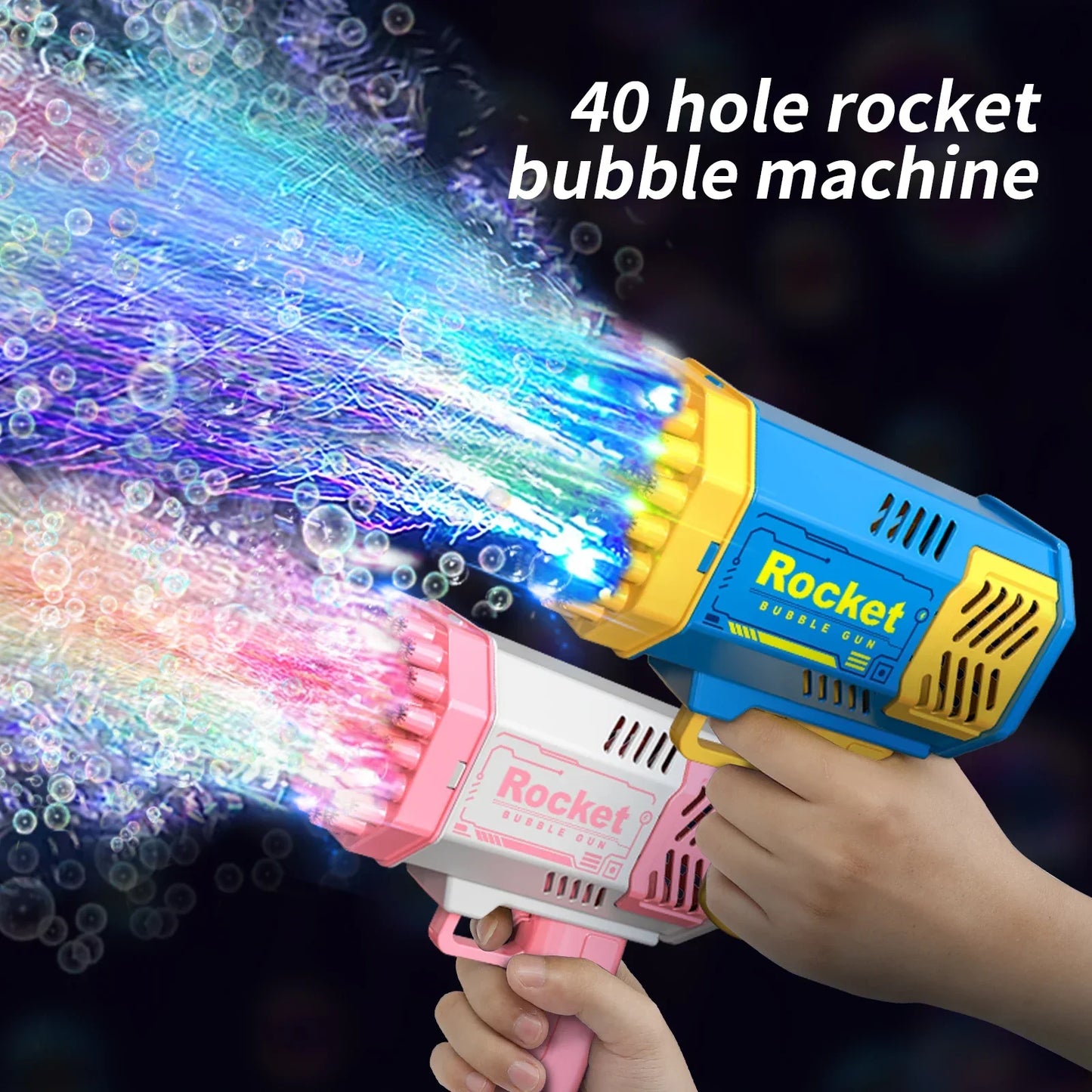 Pistola de Bolhas de Sabão com Luz LED