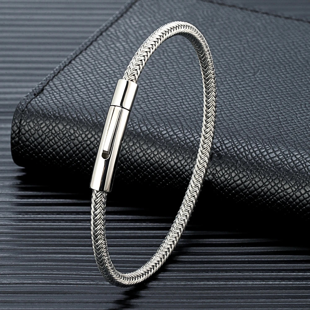 Pulseira Masculina - Aço-Inoxidável