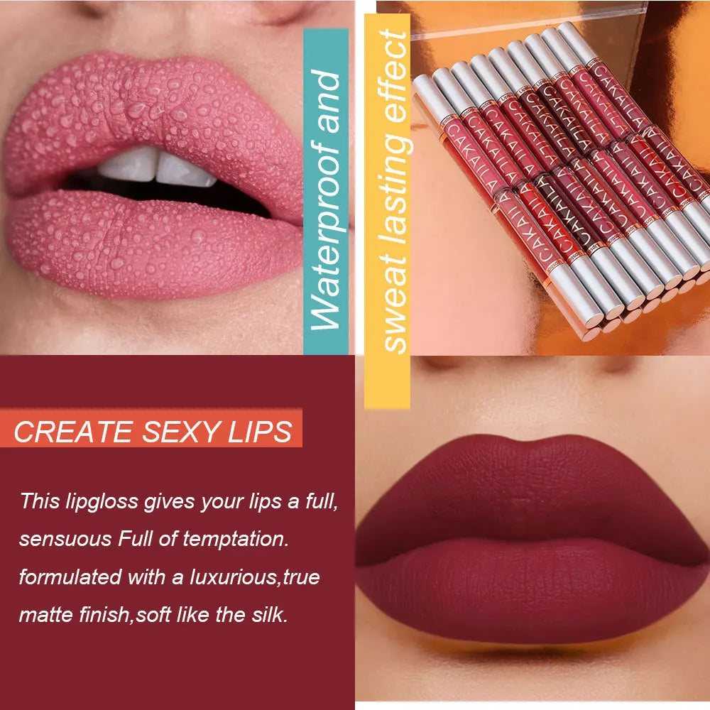 Kit 10 Peças Batom Matte Líquido de Longa Duração